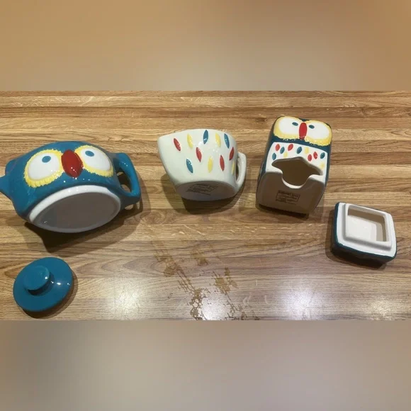 Twinings of London "Vintage Classics" Owl Tea For One Tea Caddy Cup & Pot NEW - Picture 13 of 15